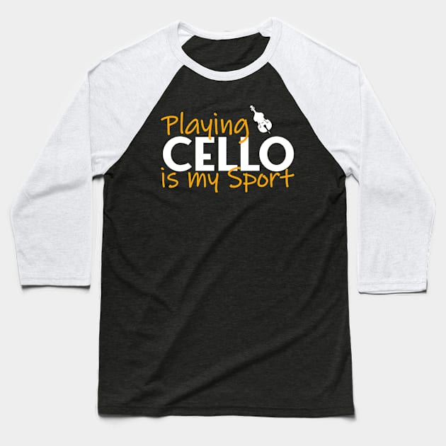 playing cello is my sport Baseball T-Shirt by Jabinga